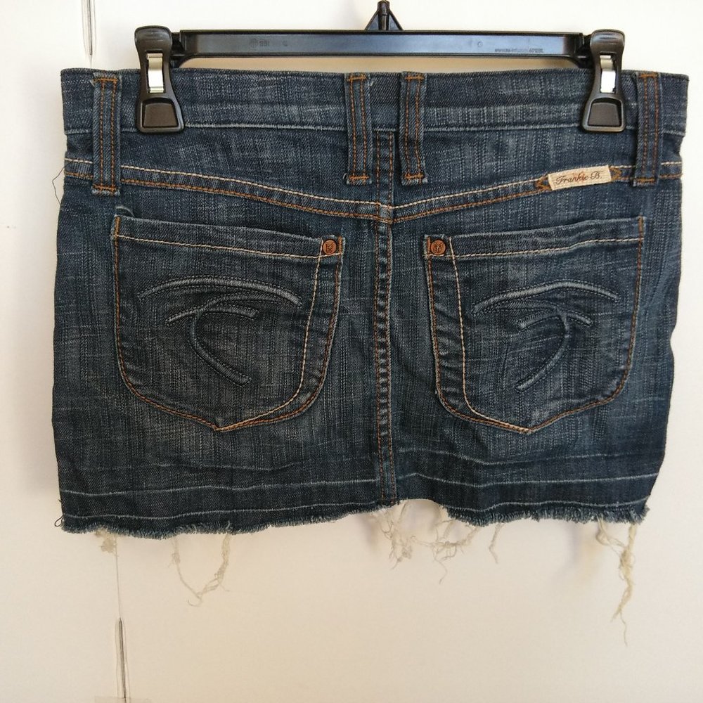 Frankie B. Mini Skirt Released Hem Raw Hem